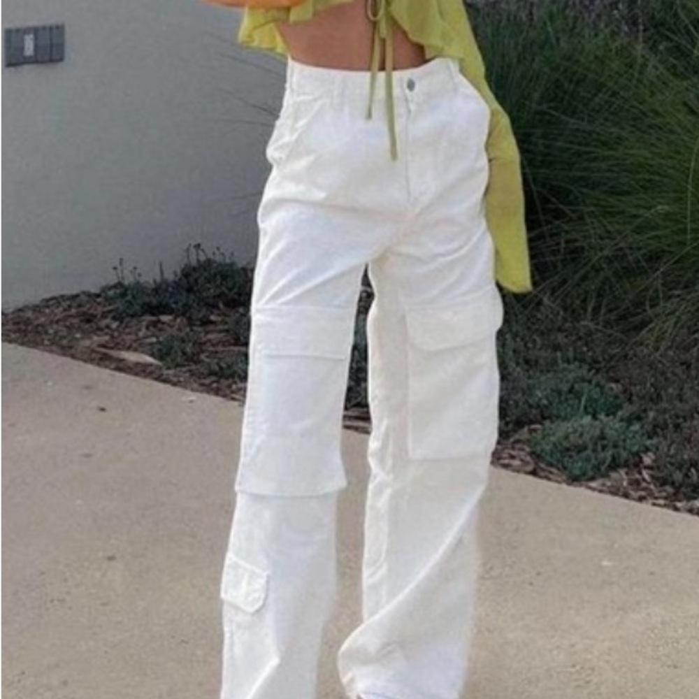 Zara white cargo pants size 4